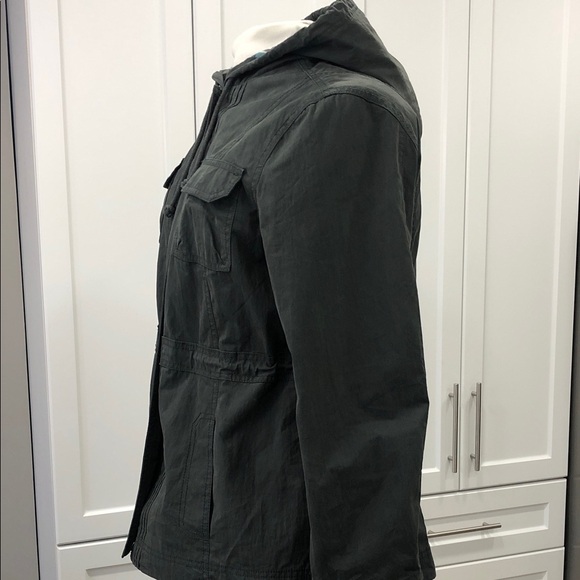 Old Navy Utility Jacket – Women’s XL – Dark Gray – Plaid Lined - Picture 4 of 8